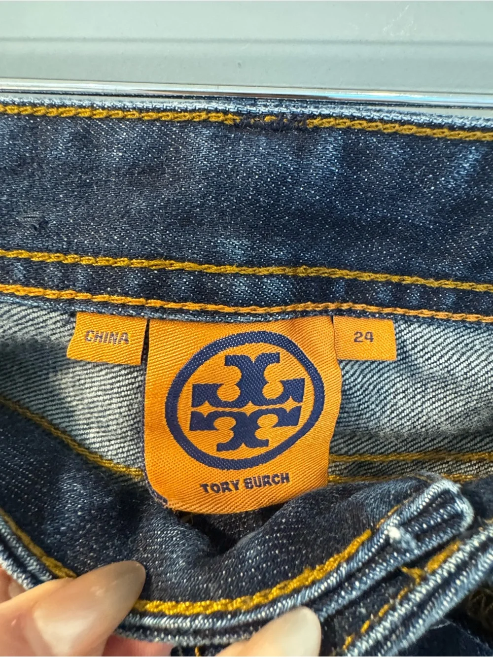 Tory Burch Dark Wash Women's Bootcut Jeans - Blue